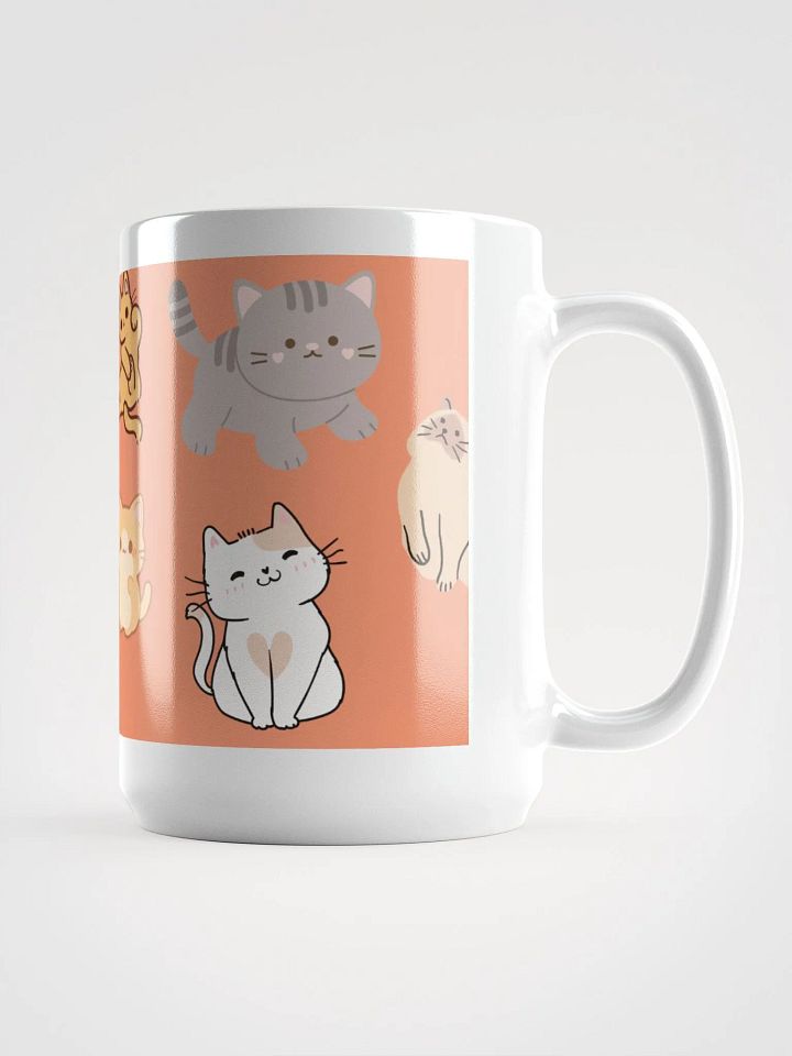 Whimsical Cats White Glossy Mug 🐾 product image (1)