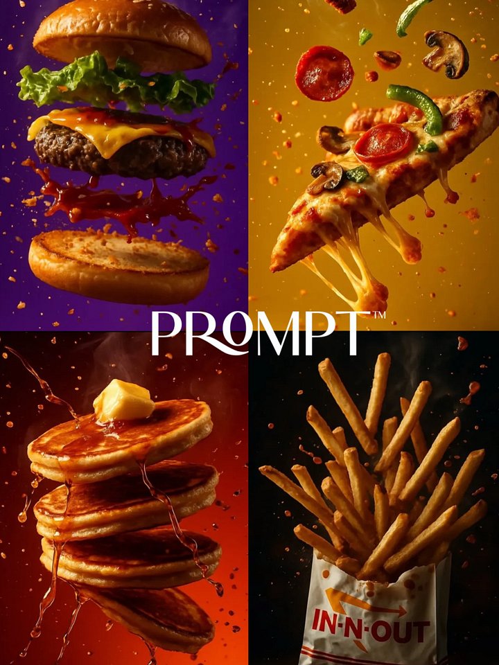 🍔 Cinematic Food Photography Prompt for Mouthwatering AI Shots product image (1)