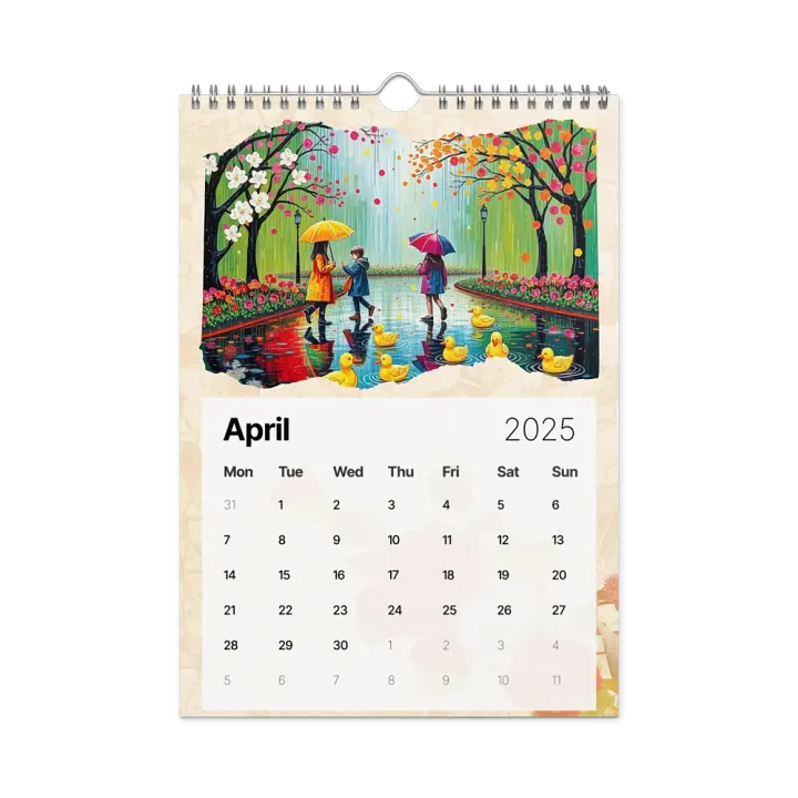 FOLK ART WALL CALENDAR 2025 product image (1)