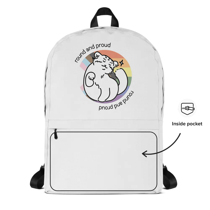 Round and Proud Manul Pride Pastels Version - Backpack product image (2)