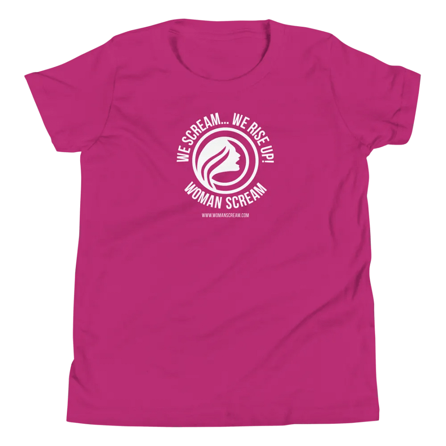 Woman Scream Super Soft Young Girls T-Shirt Pink product image (2)