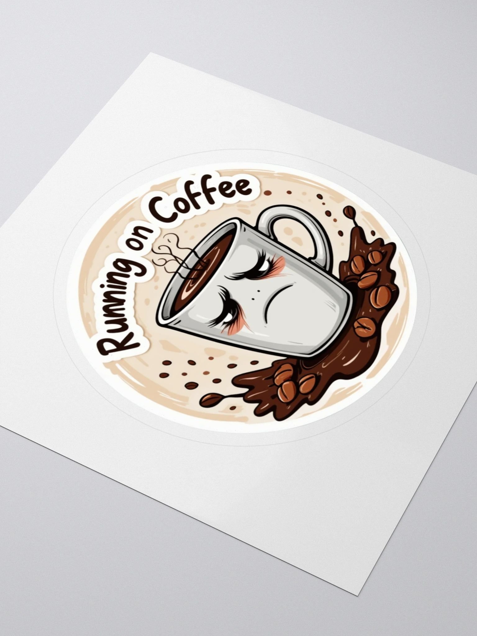 Grumpy Coffee Cup Kiss Cut Stickers product image (3)