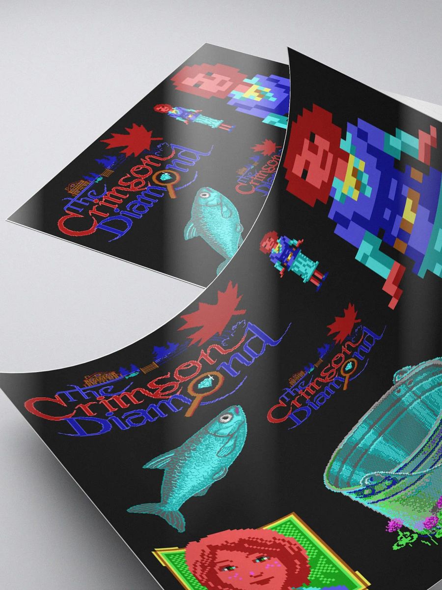 The Crimson Diamond smaller sticker set product image (4)