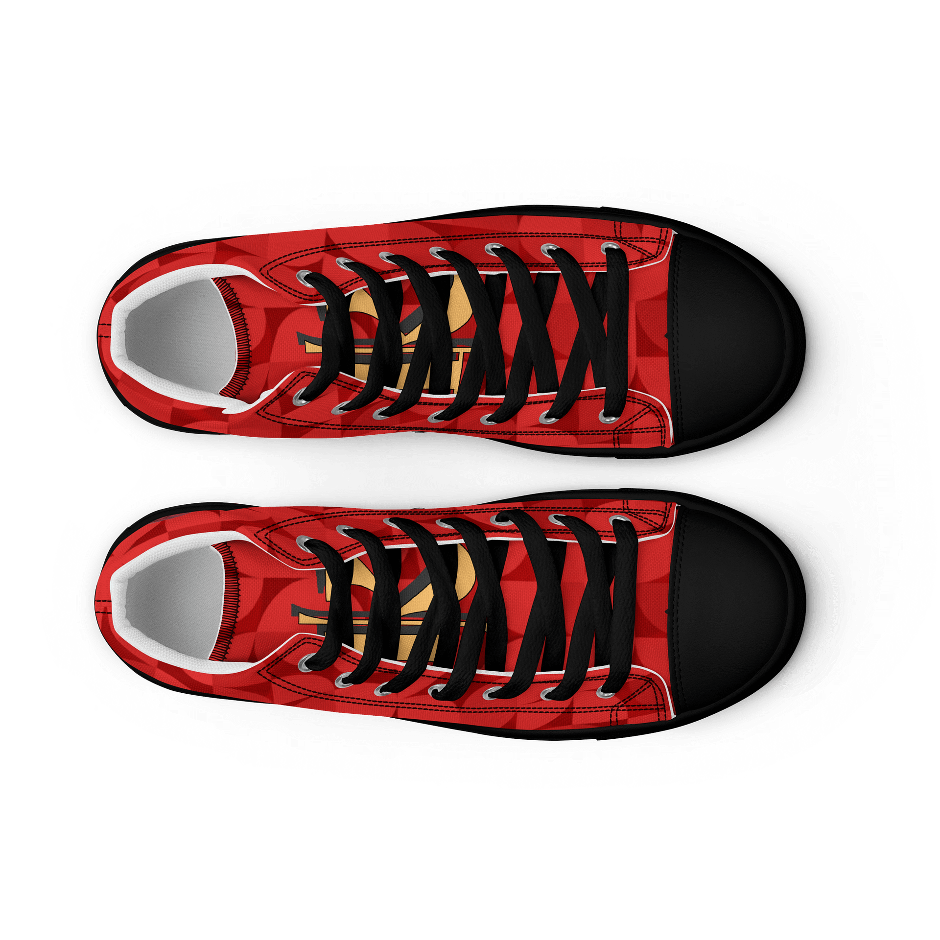 (Red WAIFU) K Women's High Top Canvas Shoes product image (9)