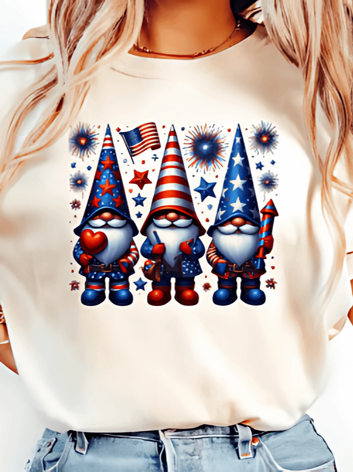 Patriotic Gnomes Sublimation PNG – Cute 4th of July USA Shirt Design – Fun Independence Day Gift Idea – Festive American Celebration Theme – 300 DPI Instant Download product image (1)