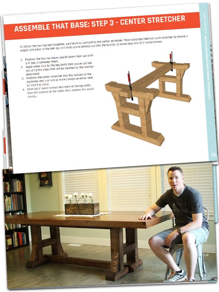 Farmhouse Dining Table Premium Plans product image (2)