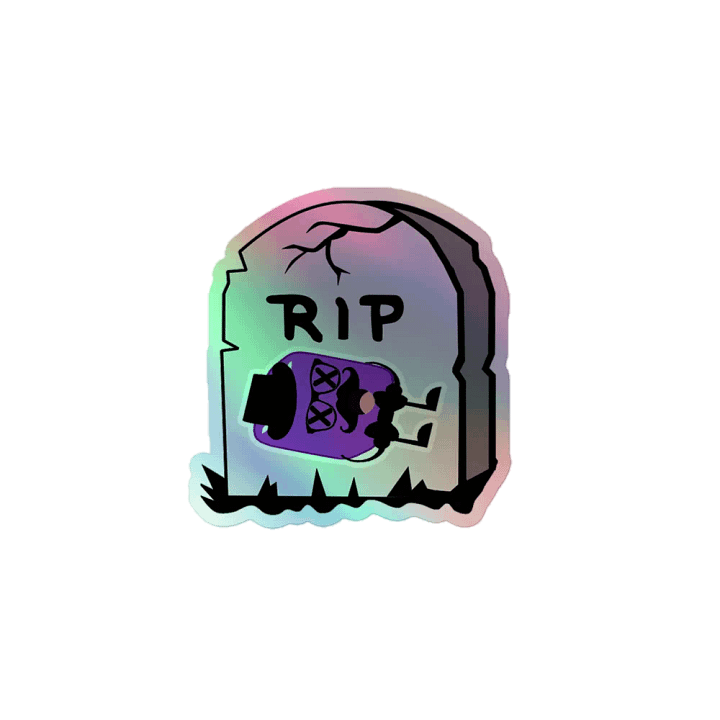 DisguisedPixel RIP Holographic Sticker Sheet product image (1)