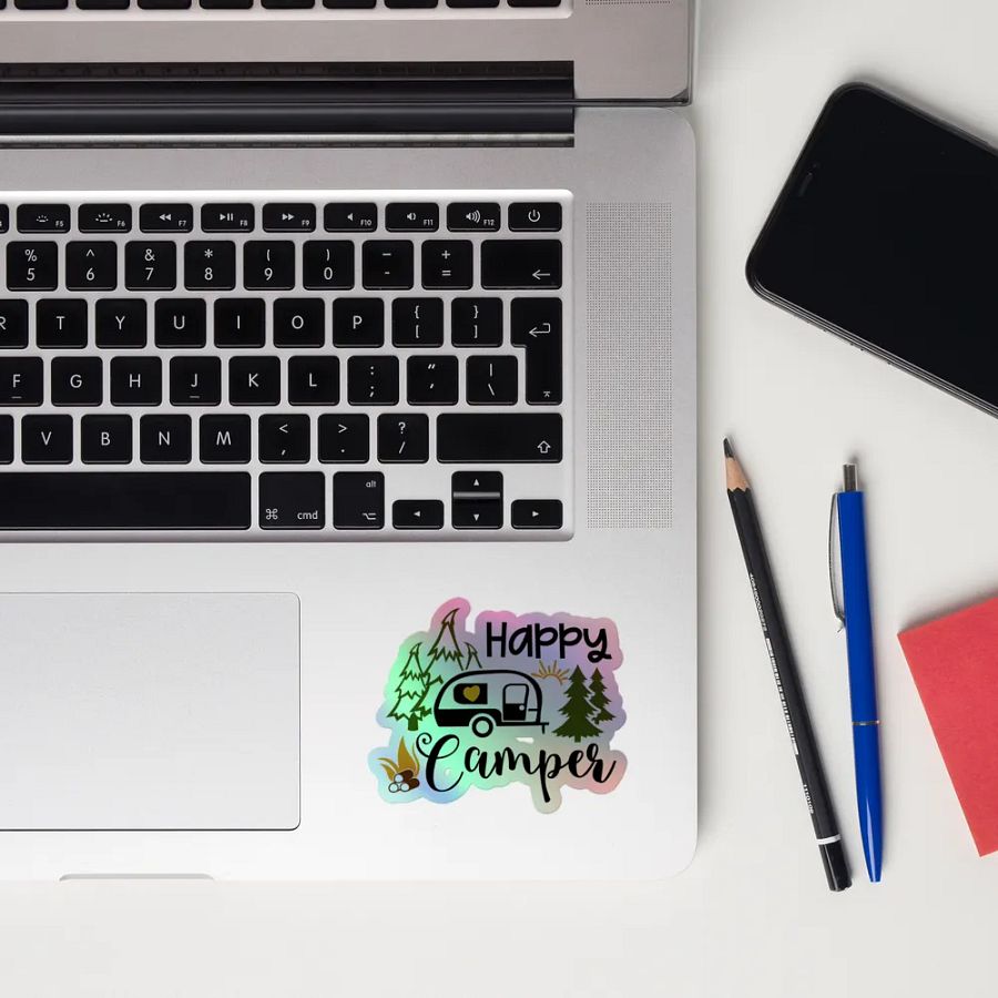 Happy Camper Holographic Sticker Set product image (12)