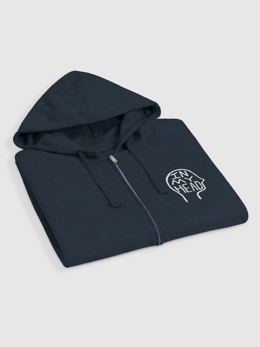 In My Head (sm. white design) zip-up hoodie product image (4)