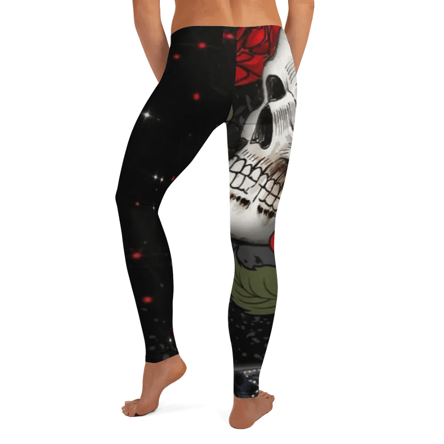 Gothic Rose Skull All-Over Leggings product image (8)