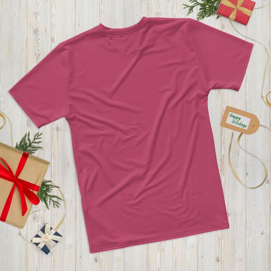 Plain Vibrant Red Soft Summer Men's Crewneck Polyester Heavyweight Premium T-Shirt by Treasure Pie product image (12)