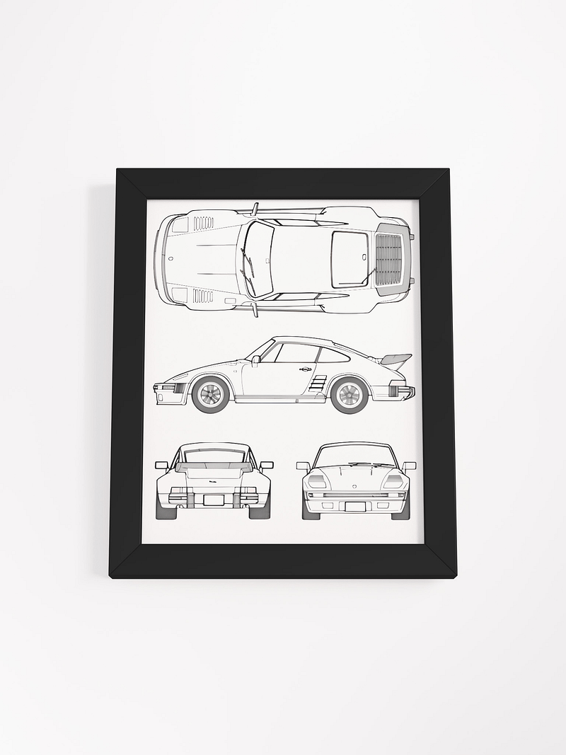 Framed Sports Car Poster