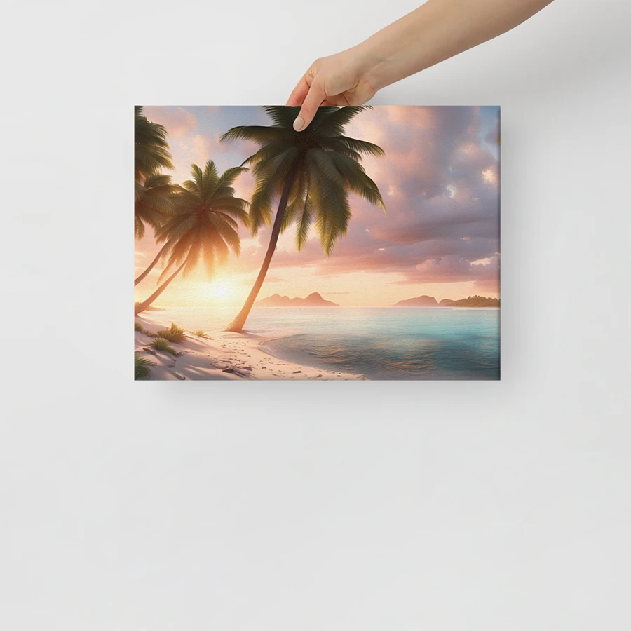 White Sand Beach Sunset Serenity Canvas product image (14)