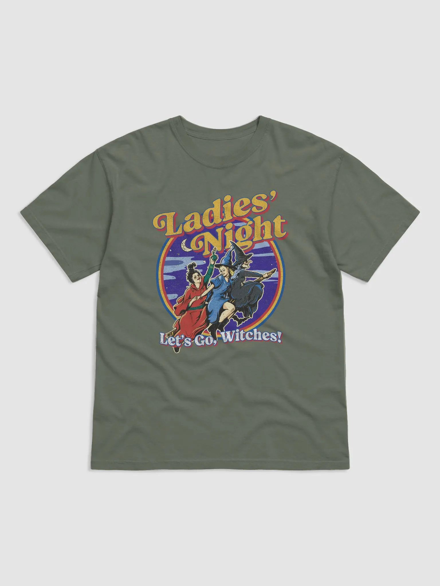 Ladies Night T-Shirt of Three Witches | Funny Retro-Style Fall and Halloween T-Shirt product image (14)