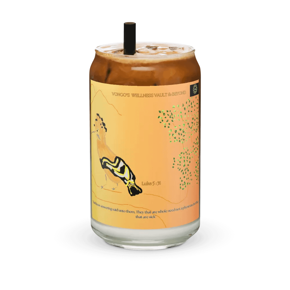 Ethereal 'African Hoopoe' themed Can-Shaped Glass product image (36)