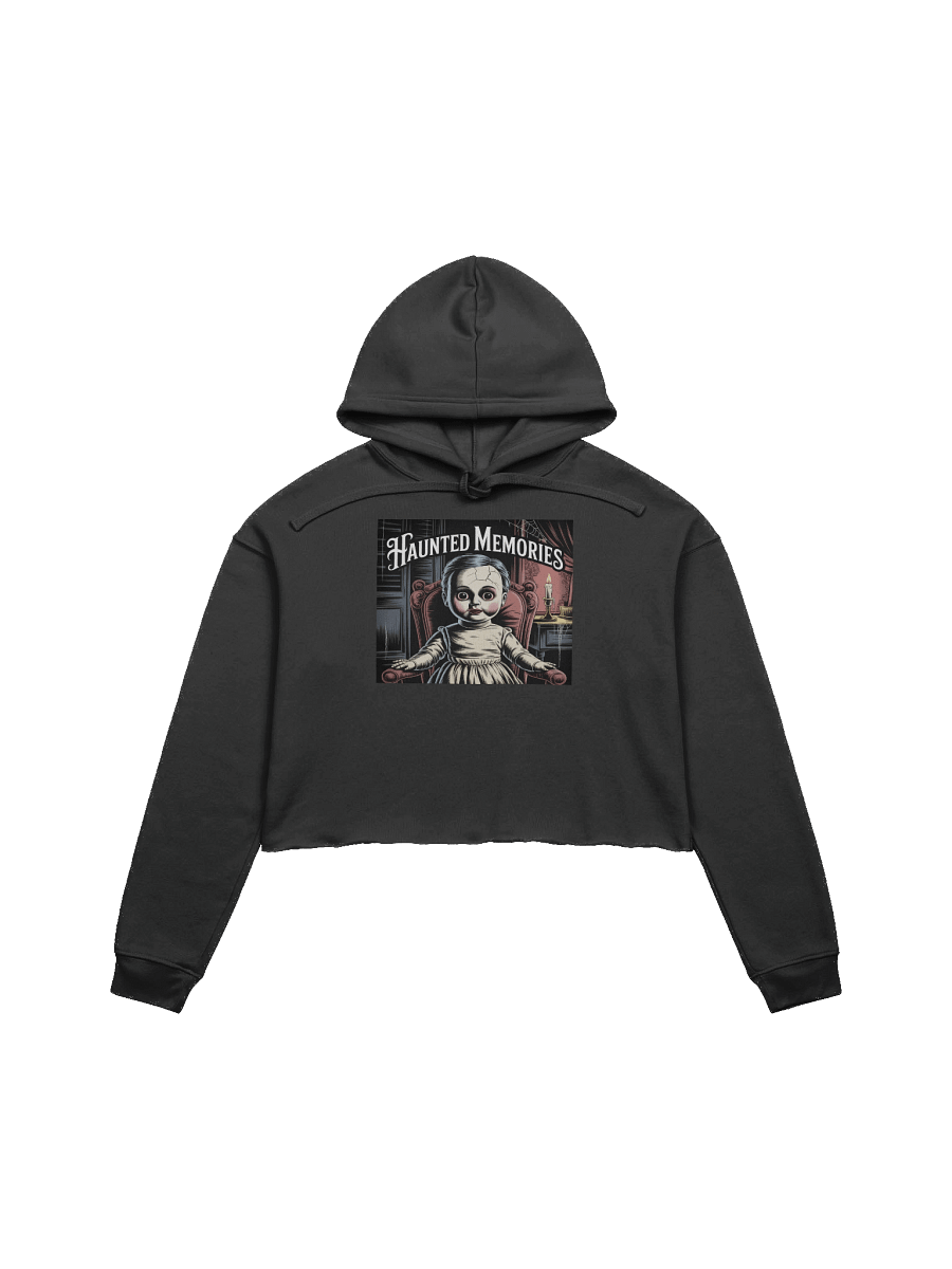 Midnight Veil Designs Women's Gothic Crop Hoodie - Haunted Memories Black - Free Shipping product image (1)