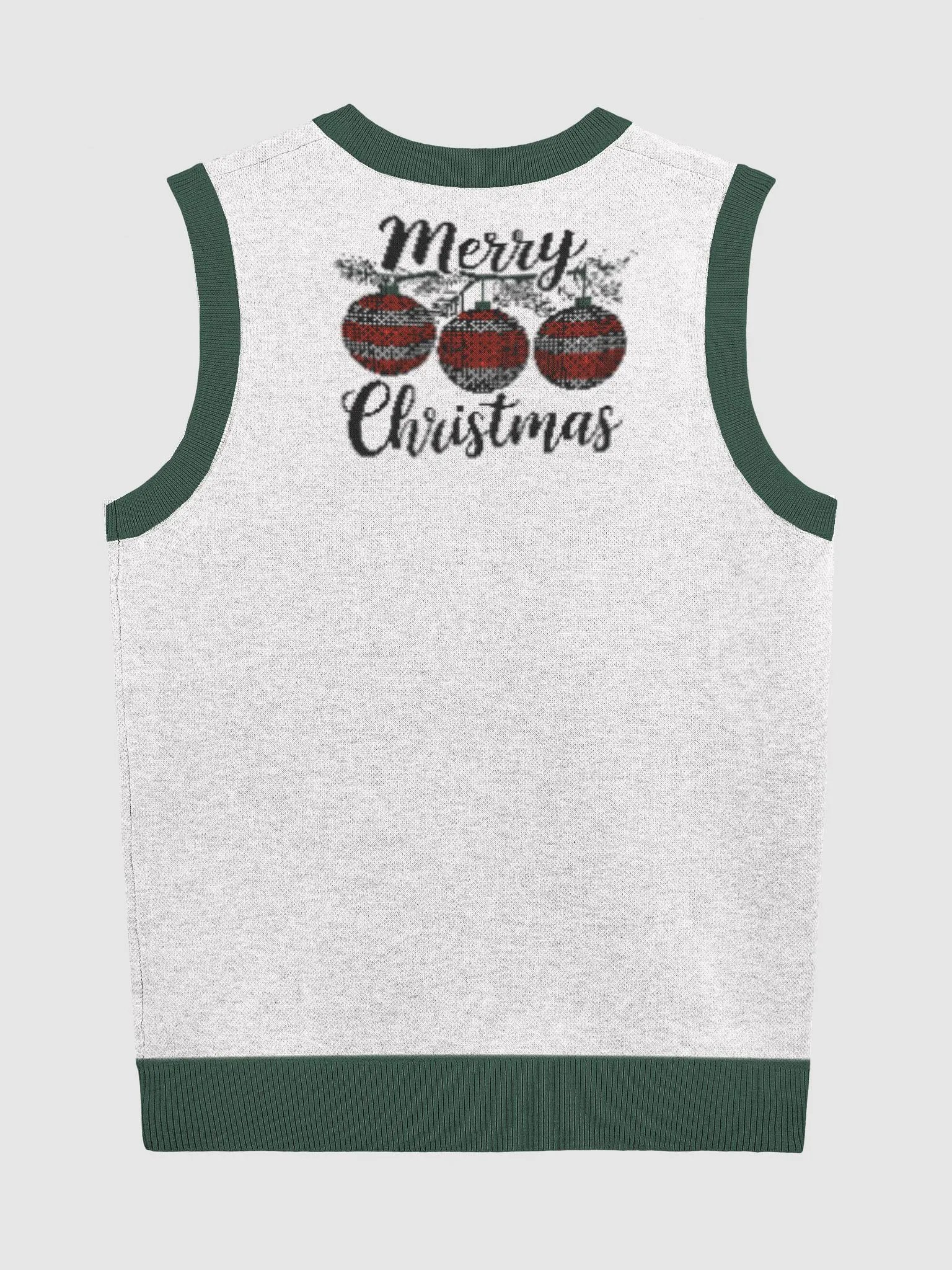 Simple Yet Expressive Merry Christmas Knitted V-Neck Vest product image (7)