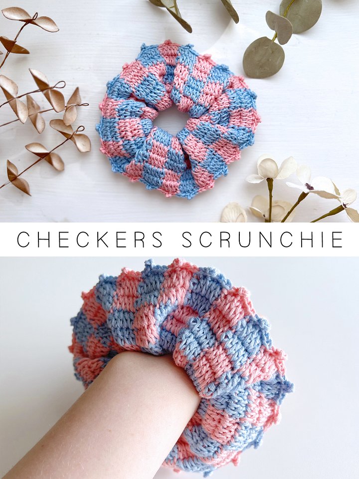 Crochet Pattern: Checkers Scrunchie product image (1)