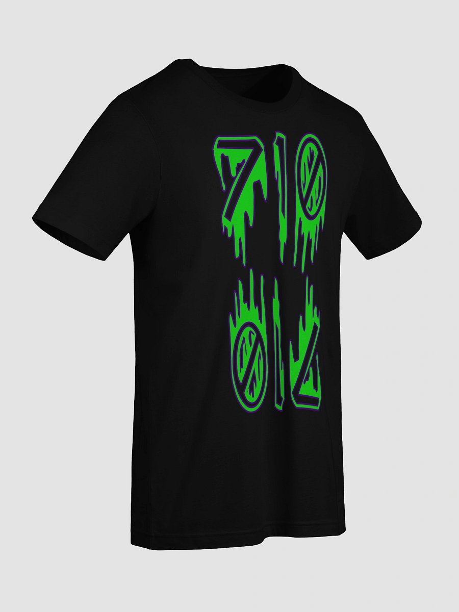 710 OIL Drip Creepy Cannabis Unisex T-Shirt, Stoner Horror Lover Weirdo Weed Tee, Green Purple Ganja Shirt, Reefer Twisted Budz 420 Clothing product image (9)