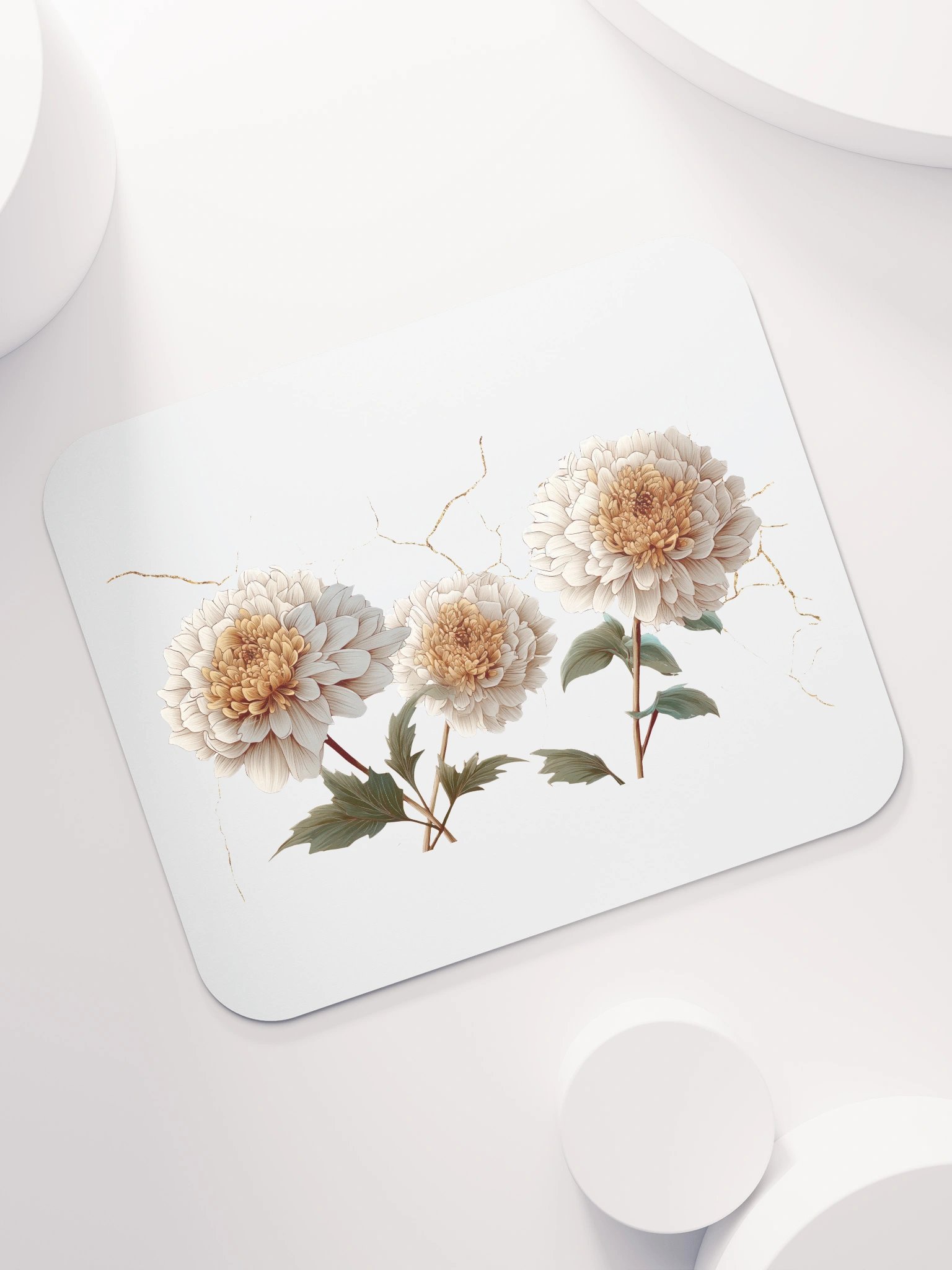 Kintsugi Kintsugi Dahlia Sticker Mouse Pad – Floral Resilience Desk Accessory product image (7)