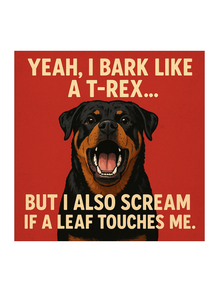 Rottweiler T-Rex Bark Kiss Cut Stickers product image (1)
