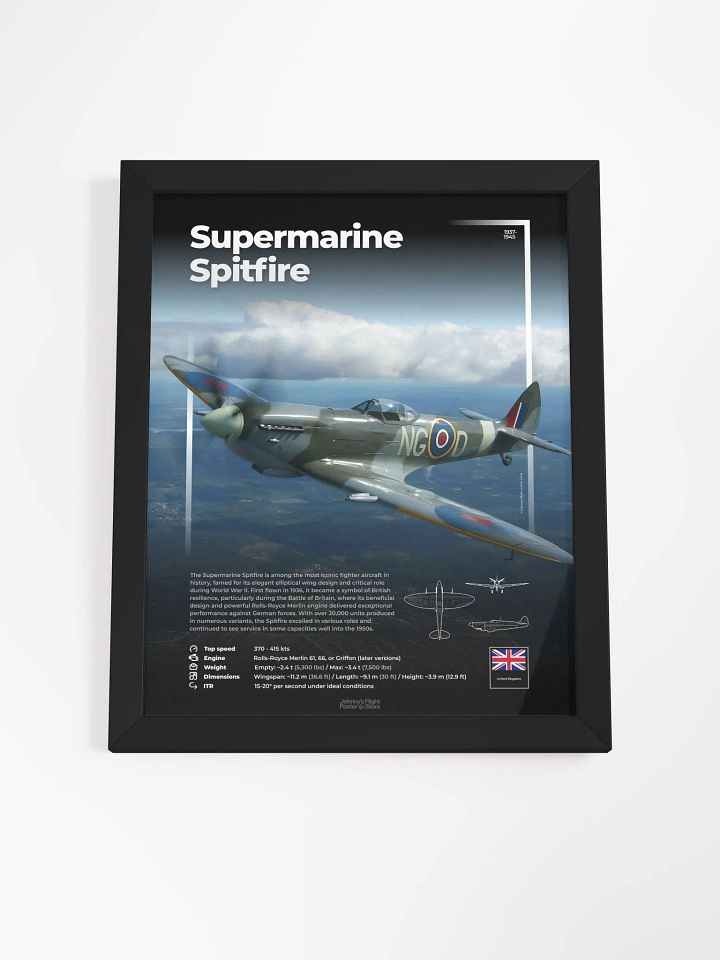 Supermarine Spitfire Aviation Spec Poster product image (2)