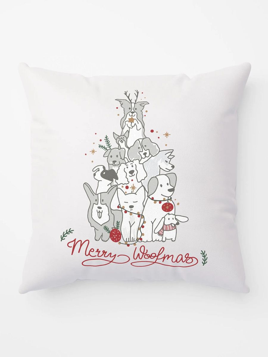 Merry Woofmas Print Pillow product image (1)
