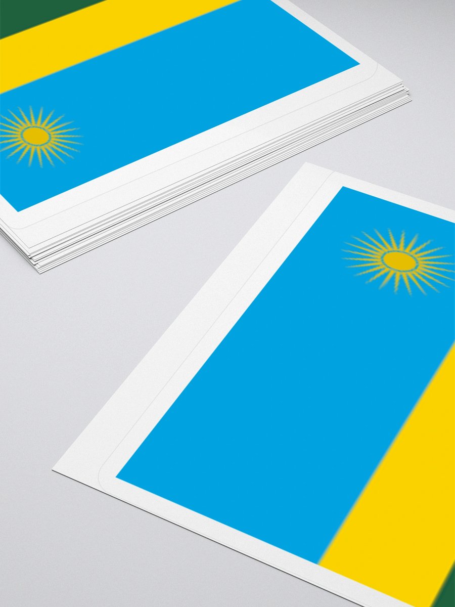Rwandan Flag Sticker - Durable Vinyl for Indoor Use - Multiple Sizes Available product image (11)