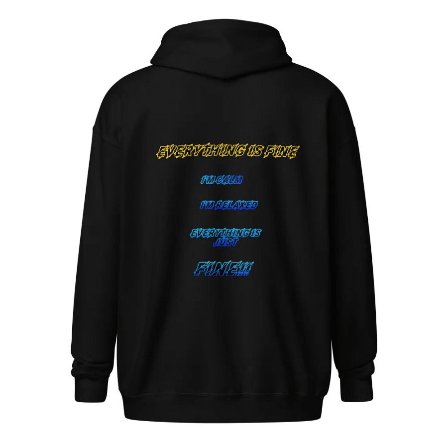 I'm Fine Plush Fleece Zip Hoodie product image (1)