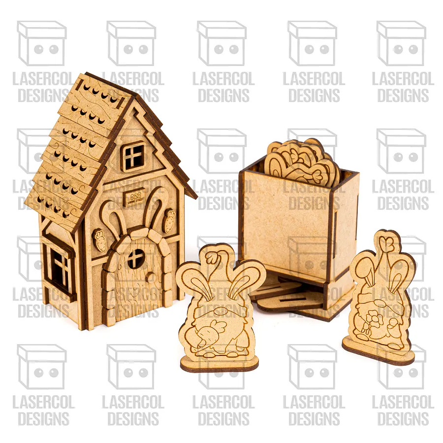 Easter Gnomes House Set 1 - Laser Cut Files product image (7)