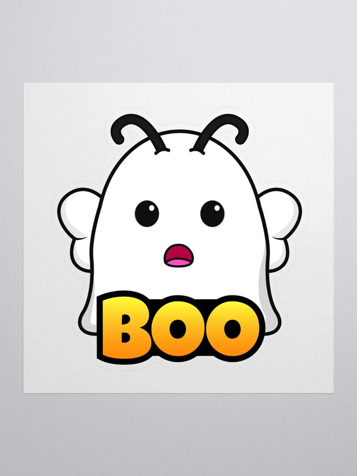 Scary bee sticker says Boo product image (1)
