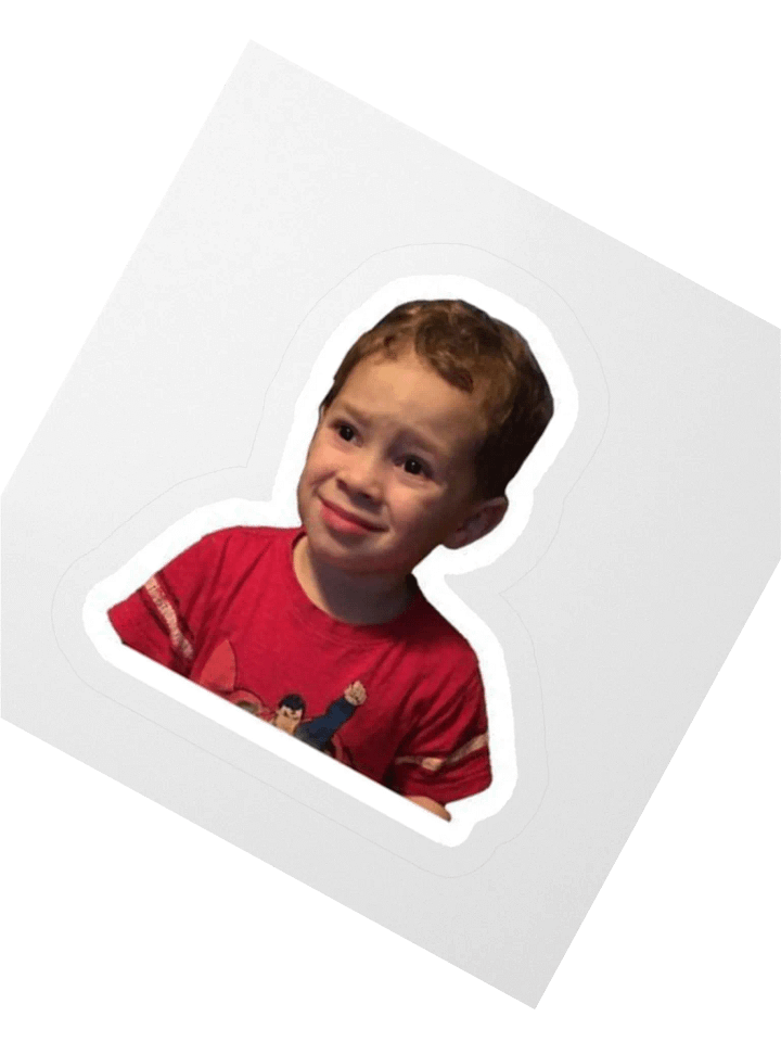 Confused Kid Kiss Cut Stickers product image (5)