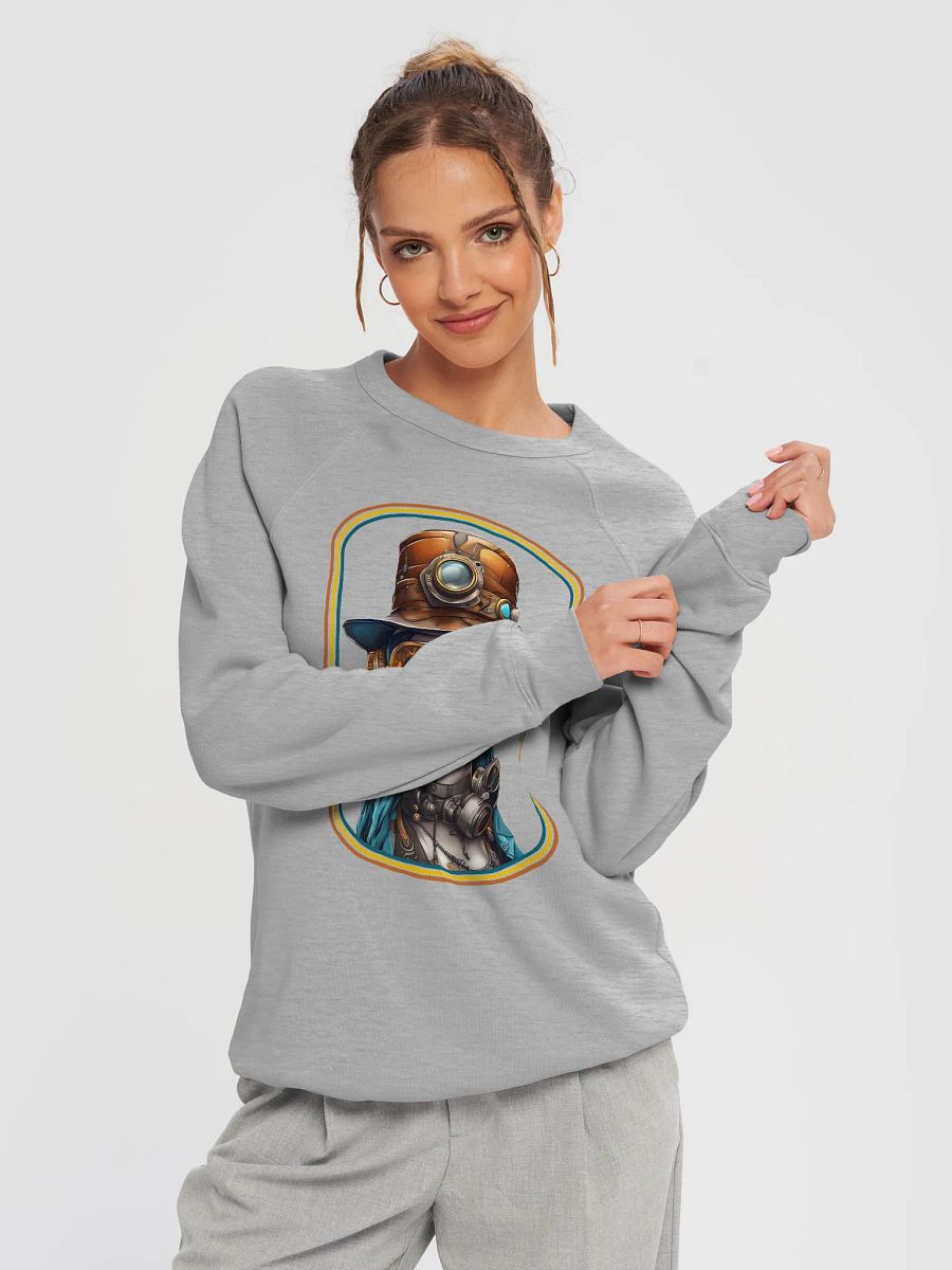 Fire & Ice Goggle Girl Steampunk Style Sponge Fleece Raglan Sweatshirt product image (11)