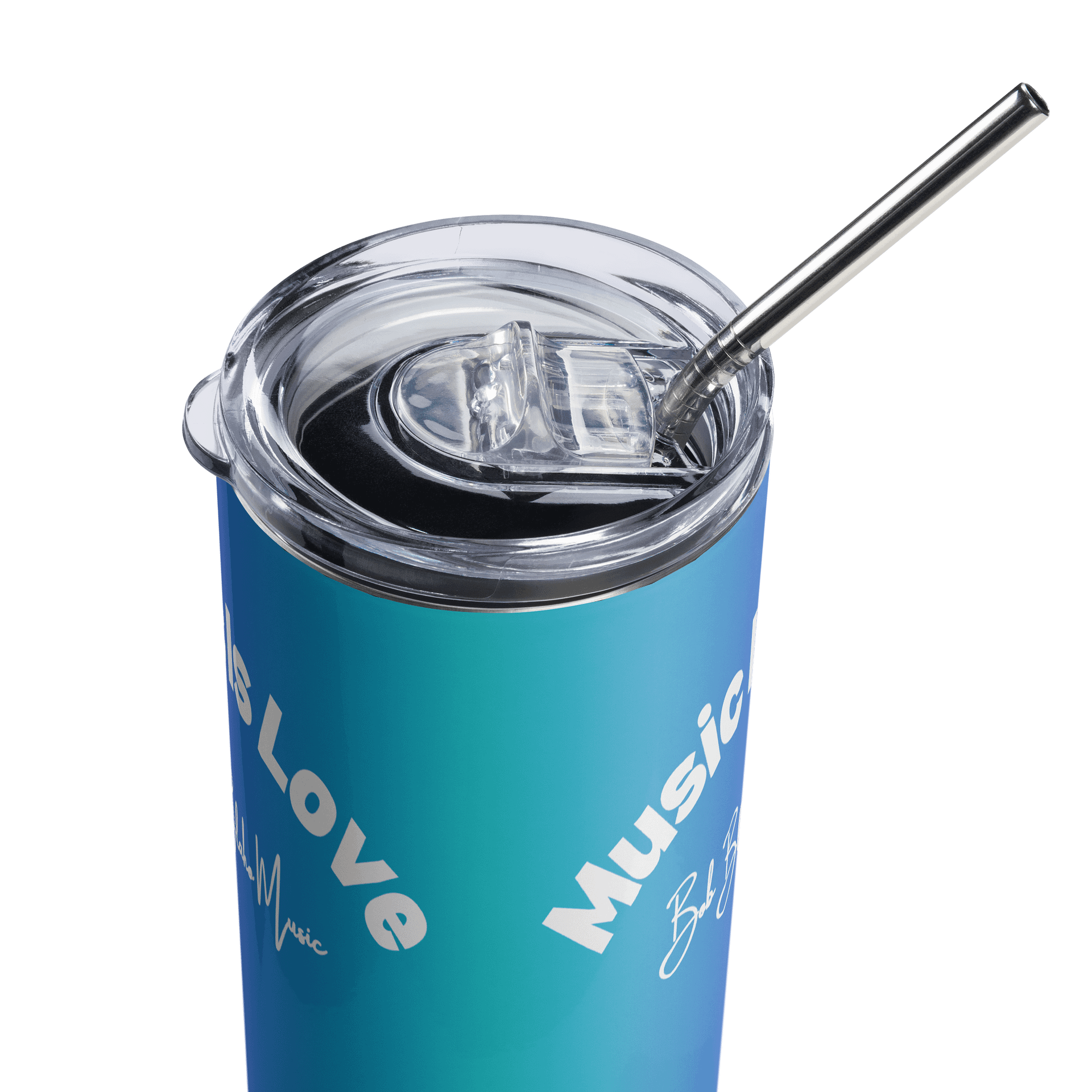 20 oz. Stainless Steel Tumbler w/Straw - Music Is Love product image (2)