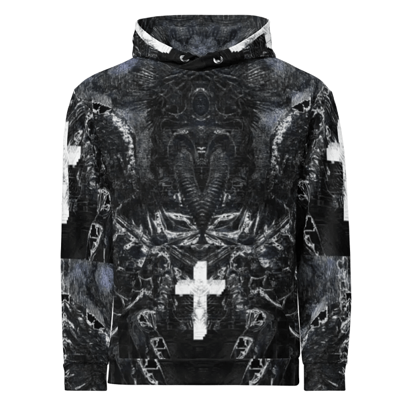 Gothic Cruciform Angel Unisex AOP Hoodie