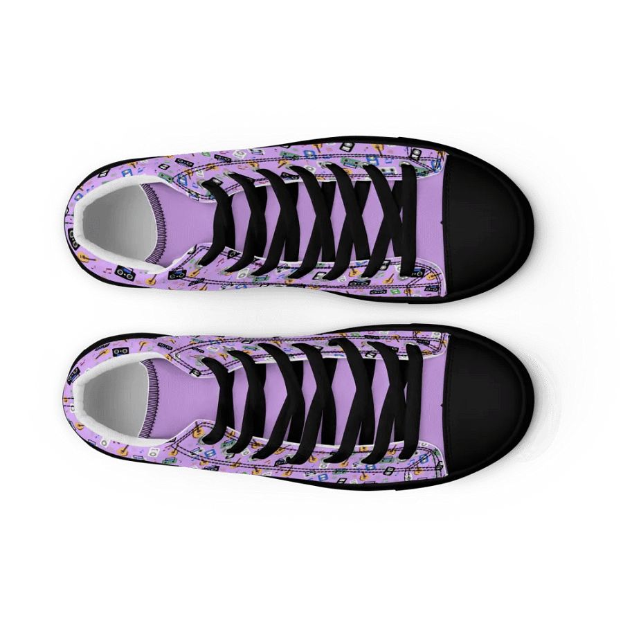 Retro Music Vibes High Top Canvas Shoes product image (9)