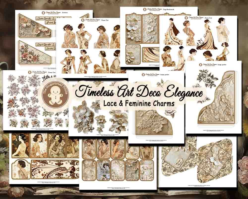 Timeless Art Deco Elegance & Vintage Lace Journal kit product image (8)