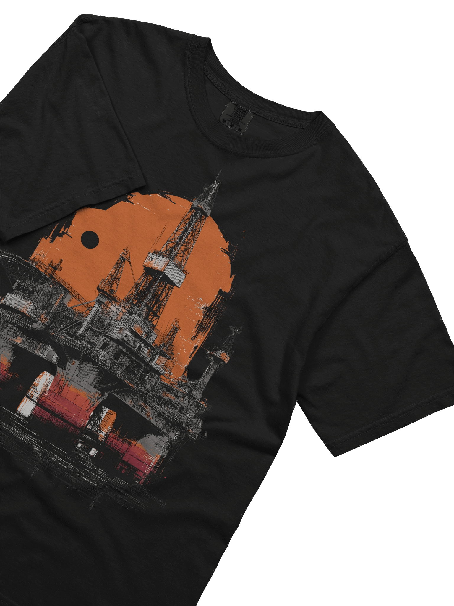 "Industrial Sunset – Oil Rig Tee product image (5)
