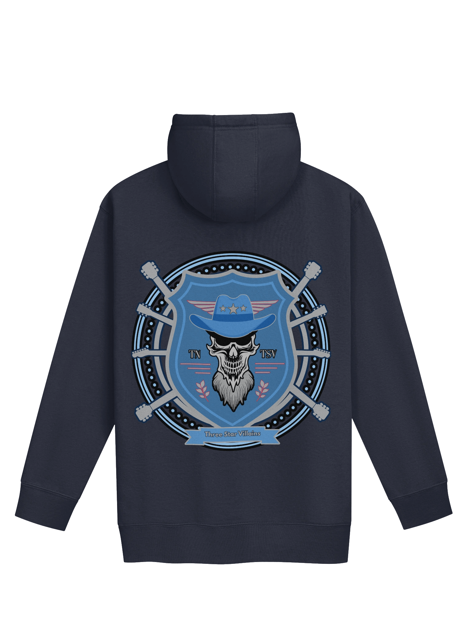 TSV “Titansteel Surge” Premium Hoodie | Titan Blue + Deep Navy | Front/Back Print product image (5)