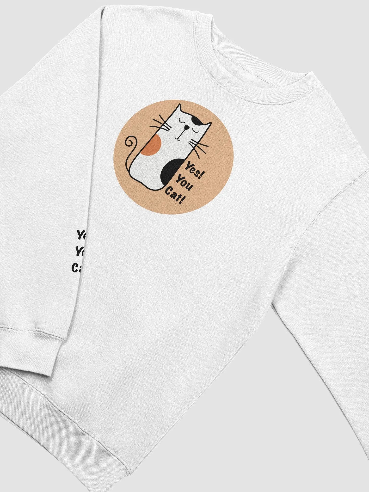 Yes! You Cat! Premium white crewneck product image (1)
