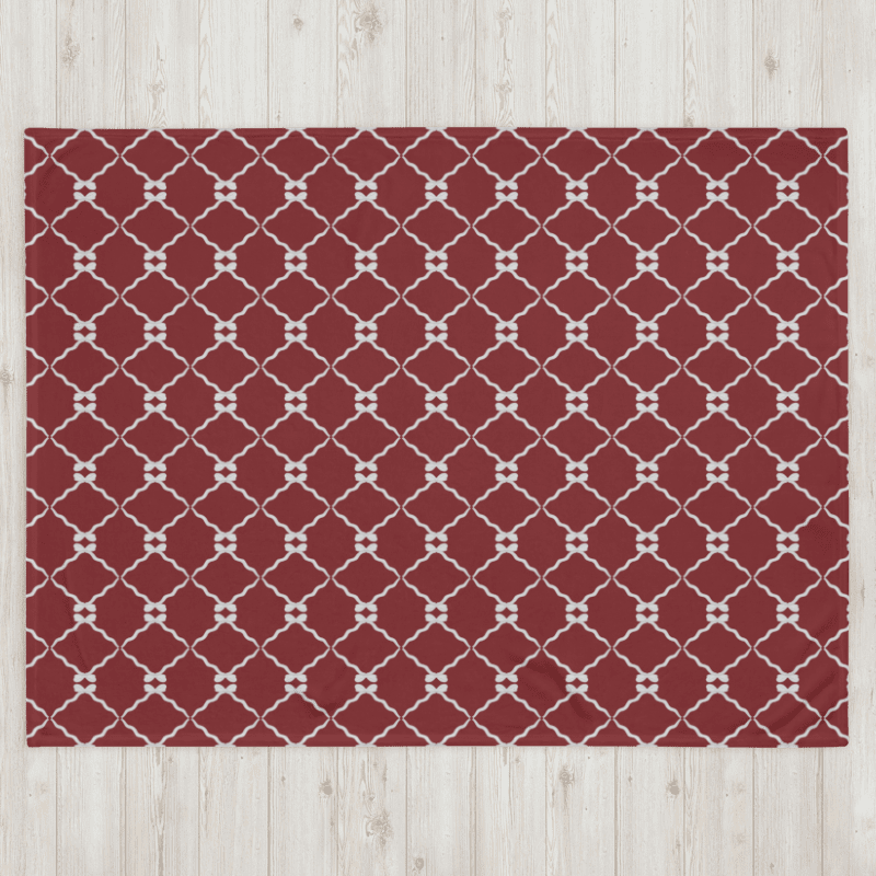 Bows and Ribbon in Red and White Throw Blanket product image (3)