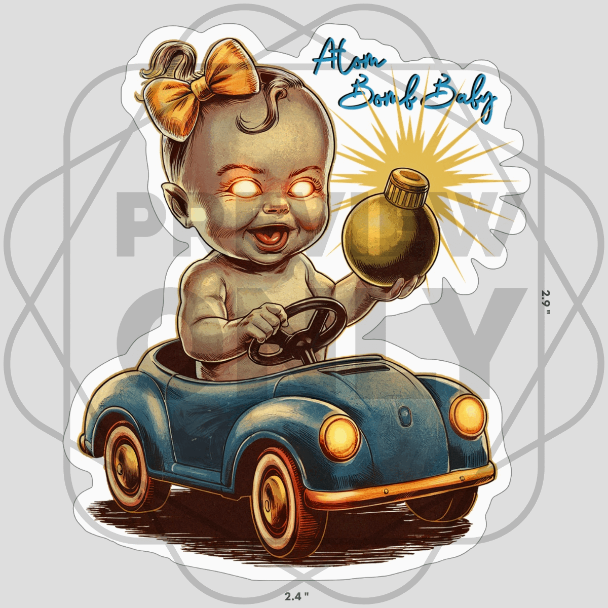 Atom Bomb Baby Die Cut Sticker product image (1)