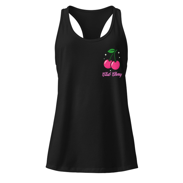 Club Cherry Ladies Racerback Tank w/Pink Logo product image (1)