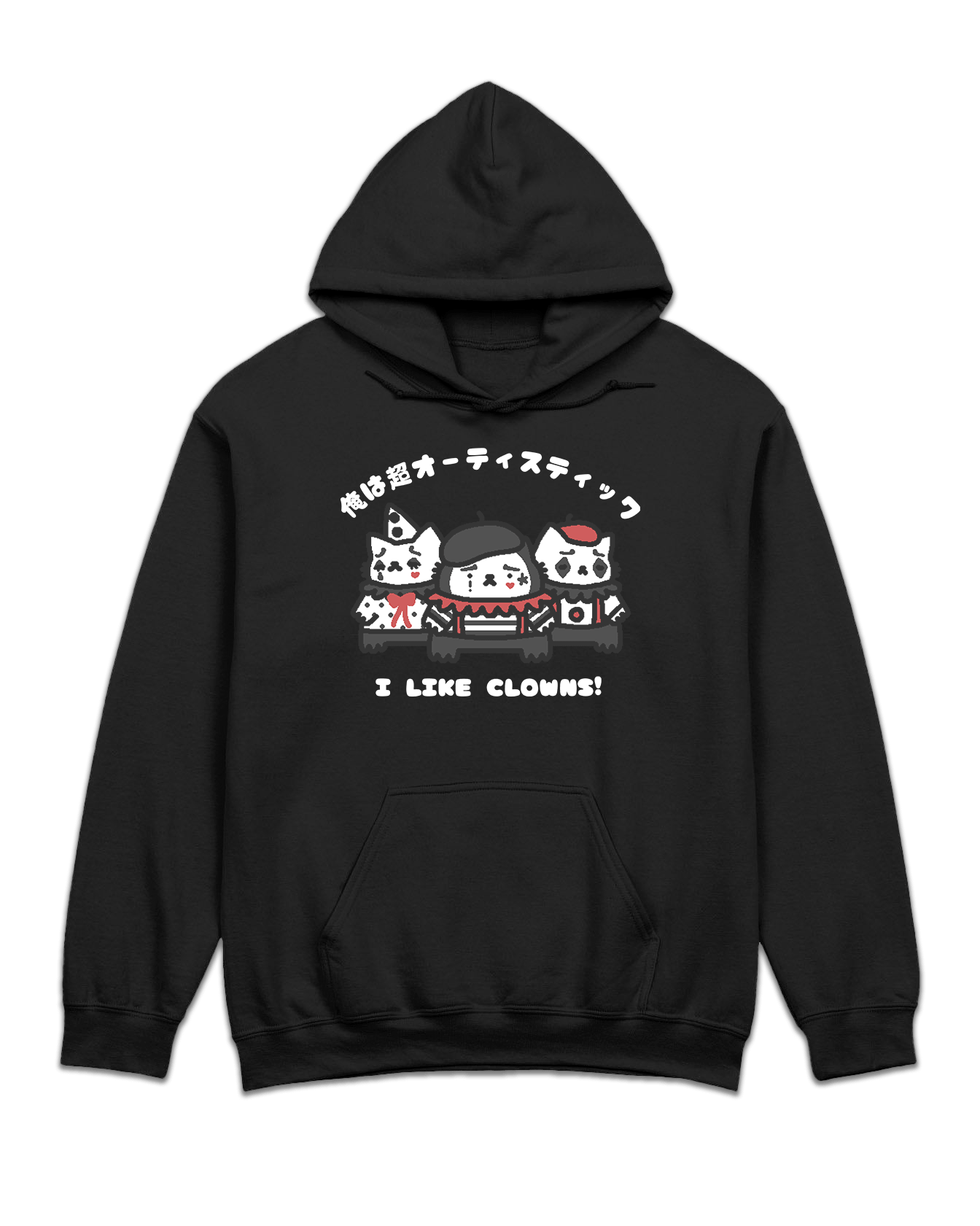 I LIKE CLOWNS hoodie (mime edition) product image (1)