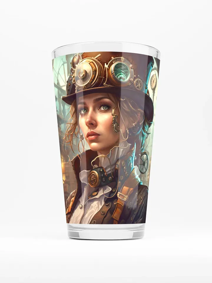 Steampunk Female Pint Glass product image (1)