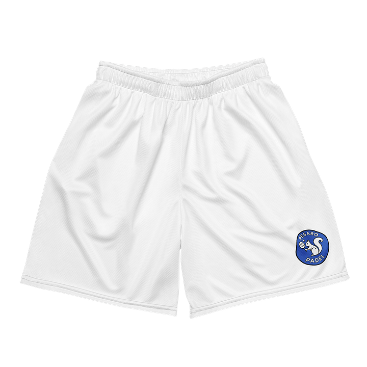 Eco Match – Pantaloncino Unisex in Mesh Riciclato Bianco product image (2)