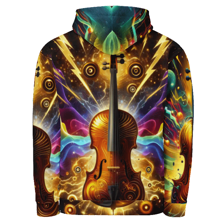 Cello Musical Instrument - All-Over Unisex Hoodie #3 product image (2)