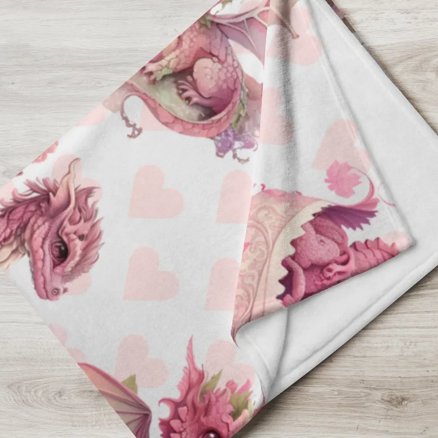 Pink Baby Dragons Throw Blanket product image (4)