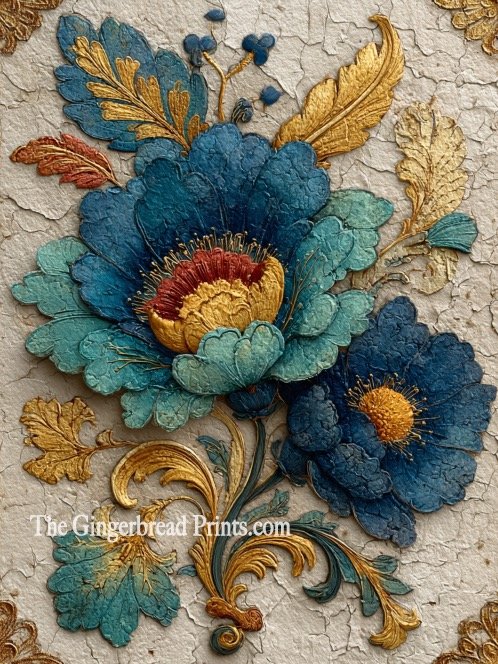 100 Rococo Blue Images Bundle Digital Download product image (5)