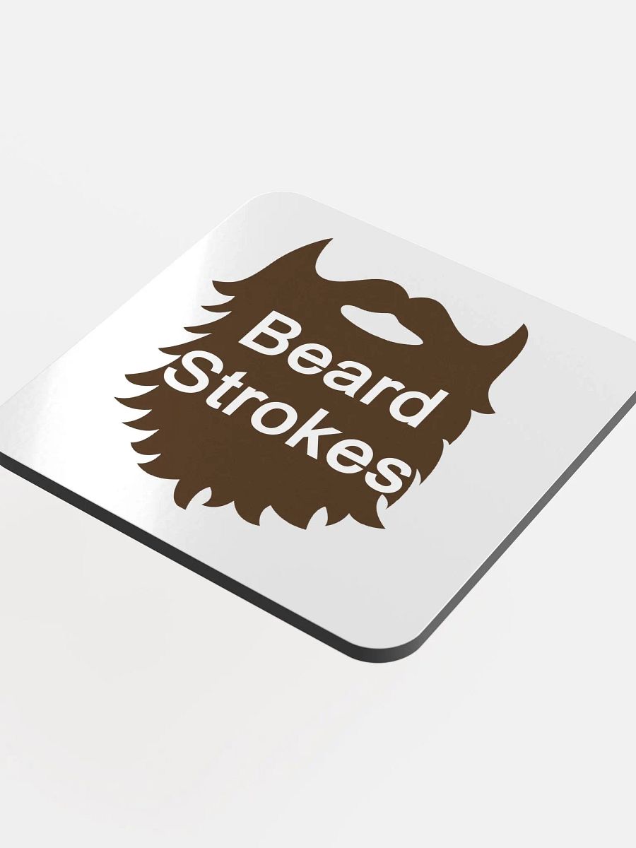 Beard Strokes Coaster (White) product image (4)